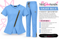 Light Blue Diva Scrub Set