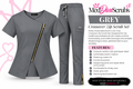 Grey Diva Scrub Set