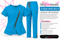 Turquoise Blue Diva Scrub Set